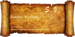 Sachs Vivien névjegykártya